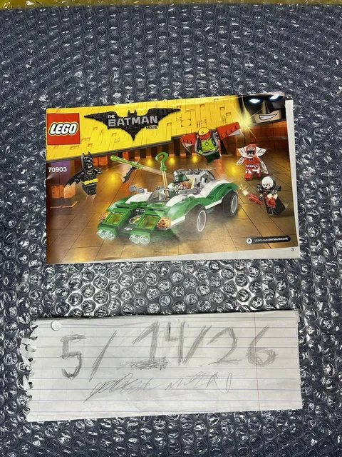Lego The Batman Movie 70903 *INSTRUCTION MANUAL ONLY* The Riddler Riddle Racer