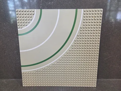 VTG LEGO Gray Road Base Plate 32x32 9 Stud Curve w Road Pattern