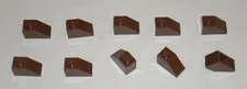 LEGO NEW 1x2 Reddish Brown Slope 45° (10x) 4211199 Brick 3040
