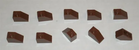 LEGO NEW 1x2 Reddish Brown Slope 45° (10x) 4211199 Brick 3040