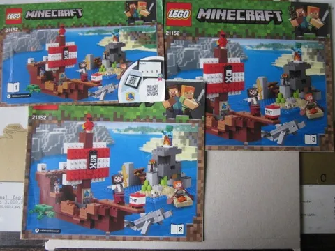 Lego System Building Instructions Instruction Minecraft 21152 Part 1-3 Part 1 Thru 3