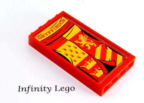 LEGO Red Window Frame 1x4x6 w/ Quidditch Match Sticker Harry Potter 75956 60596