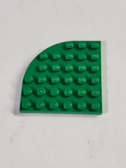 LEGO Plate Green 6x6 w/ Round Corner FREE SHIPPING 