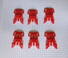 6 pieces Bionicle Lego 87791 Red Foot Feet with Axle Connector WYSIWYG IRL