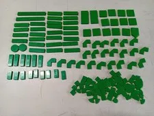 LEGO BULK LOT OF 150 GREEN SMOOTH TILES 1X1 1X2 1X3 1X4 2X2 2X4
