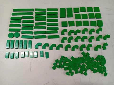 LEGO BULK LOT OF 150 GREEN SMOOTH TILES 1X1 1X2 1X3 1X4 2X2 2X4