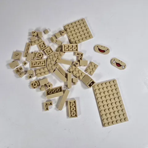 LEGO Tan Parts Lot Pieces Mixed Bricks Plates Specialty Pieces Printed Tiles