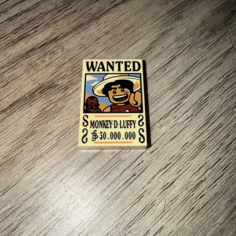Lego One Piece Monkey D. Luffy Wanted Poster NEW