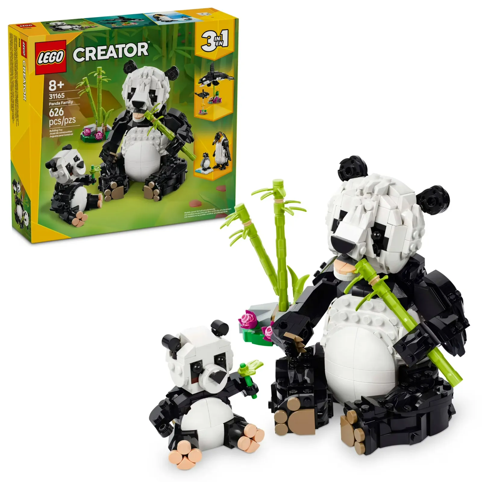 "LEGO Creator 3 in 1 Wild Animals Panda Family Building Toy - Kids Toy for 31165