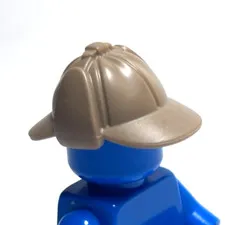 Lego - Minifigure Headgear - Tan Brown, Deerstalker Hat, Detective