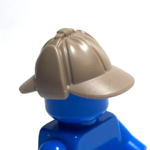 Lego - Minifigure Headgear - Tan Brown, Deerstalker Hat, Detective