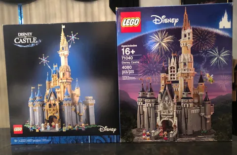 LEGO DISNEY CASTLE 71040 and LEGO DISNEY CASTLE 43222   NEW IN BOX   RETIRED