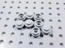 LEGO Lot of 8 Light Bluish Gray Round 1x1 Plates BR