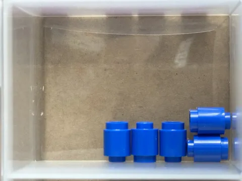 LEGO Parts - Blue Brick, Round 1 x 1 - No 3062 - QTY 5