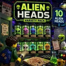 Minifigure Heads Pack 10 Random Non Human Heads Lot