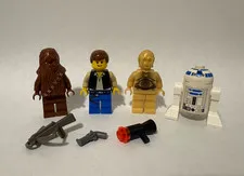 LEGO Star Wars Chewbacca Han Solo C-3PO R2-D2 from 7190 Millennium Falcon