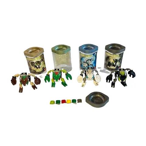 LEGO Bionicle LOT OF FOUR - Nuhvok, Pahrak, Lehvak, & Kohrak - Used