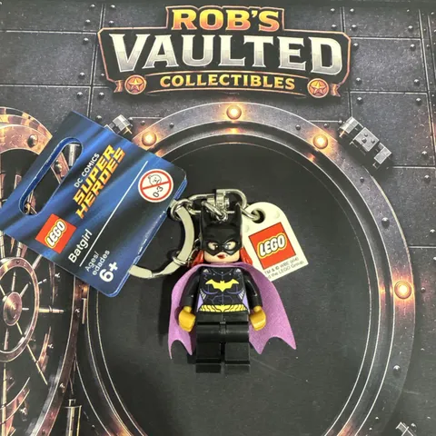 2014 Lego Minifigure Keychain Batgirl 851005 DC Comics Super Heroes Key Ring
