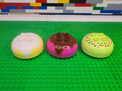 LEGO DUPLO Brick Round 4x4 Dome Top 3 Ct - 2010