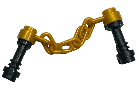 Lego Ninjago Minifig Gold Weapon Nunchucks with Pearl Dark Gray New Parts D802