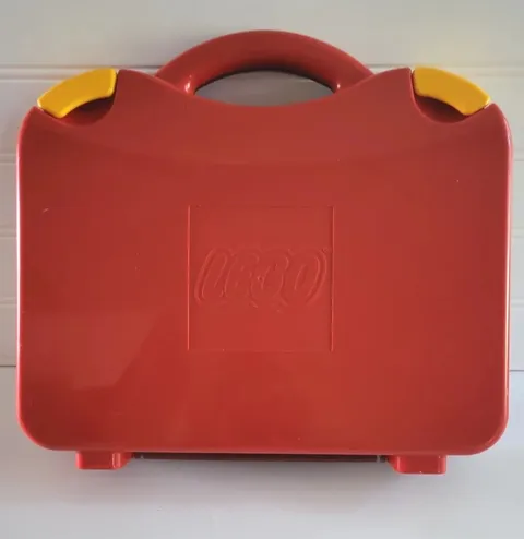 2012 LEGO Red Travel Carrying Case Storage Container w/ Dividers 