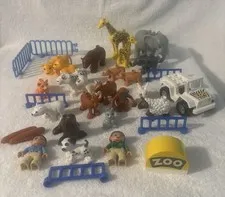 32 Lego Duplo Wild Zoo Animals – Elephants, Giraffes, Tigers, Monkey, ++