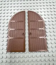 LEGO 2x  Brown Curved Top Arch Castle Door 1 x 5 x 10 9376 6081 6059 6090