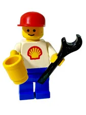 LEGO Classic Town Shell Worker Minifigure shell010 7735