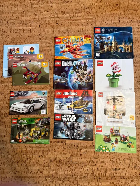 Lot of 13 LEGO Instructions Manuals Various Sets Batman TMNT Harry Potter Mario