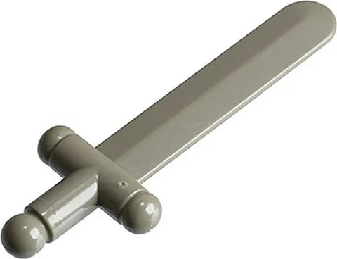 LEGO Dark Gray Minifigure, Weapon Sword, Shortsword - Polished Rigid ABS 3847a U