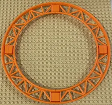 Lego Train Track Roller Coaster Rail Curve Round Bright Light Orange 4 Pieces