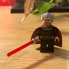 LEGO Clone Wars Count Dooku Minifigure Used with Chrome Hilt