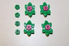 Lot 4 LEGO Replacement Pieces Roller Coaster 10261 Garden Flowers