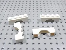 LEGO Lot of 4 White 1x4 Arch Bricks BB