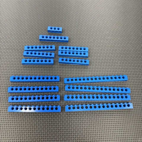 Lego Part (16 pcs Lot) Technic Brick Blue
