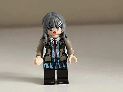 Lego Anime Mai Sakurajima Japanese School Girl Senpai Minifigure Custom Printed