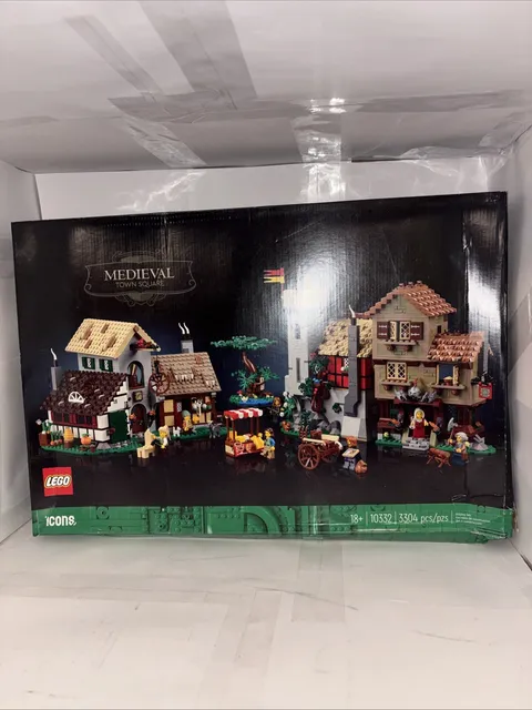 LEGO Icons: Medieval Town Square (10332) Sealed Complete Damaged Box