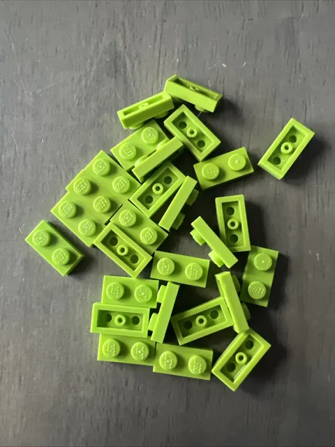 LEGO 3023 Lime Plate 1x2 - 27 Pieces