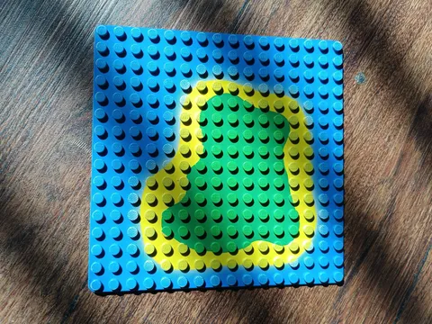 LEGO  ISLAND WATER PATTERN BASEPLATE 16X16 BLUE & GRAY BACK 5”X5” 6265 6260