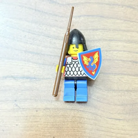 Lego Classic Castle BLACK Knight dragon minifigure figure shield
