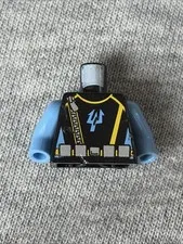 LEGO aquazone minifig torso MdBlue arms Damaged