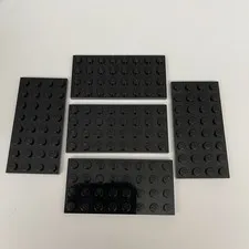Lego 3035 Black Replacement Parts Pieces Lot of 5