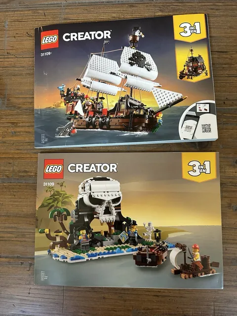 LEGO Creator 3 in 1 Pirate Ship & Skull Island 31109 Instruction Manuals Only