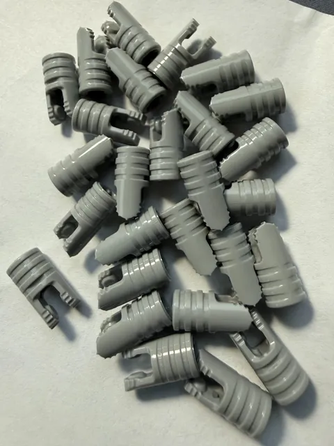 LEGO- NEW-#57360-LIGHT BLUISH GREY-HINGE/CYL 1 X 2 /LOCKING/2 FINGERS-10 PIECES