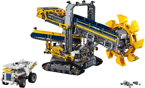 LEGO TECHNIC: Bucket Wheel Excavator (42055) Preowned w/ Manual NO BOX -REBRICKS