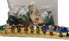 LEGO 6763 Rapid River Village 6766 Western Indians Set Complete without Box
