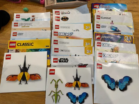 Lot of 102 Lego Manuals, Instruction Books. Marvel, Super Mario, Friends & more