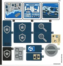 LEGO STICKER SHEET 60418 POLICE MOBILE CRIME LAB TRUCK from set New