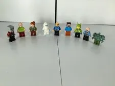 Lot of 9 Lego Minifigures Mixed Themes Minecraft Scooby Doo Yeti Monster Police⁠