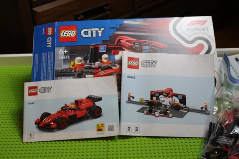LEGO (60443) CITY: F1 Pit Stop & Pit Crew with Ferrari Car, Used, Complete W/Box